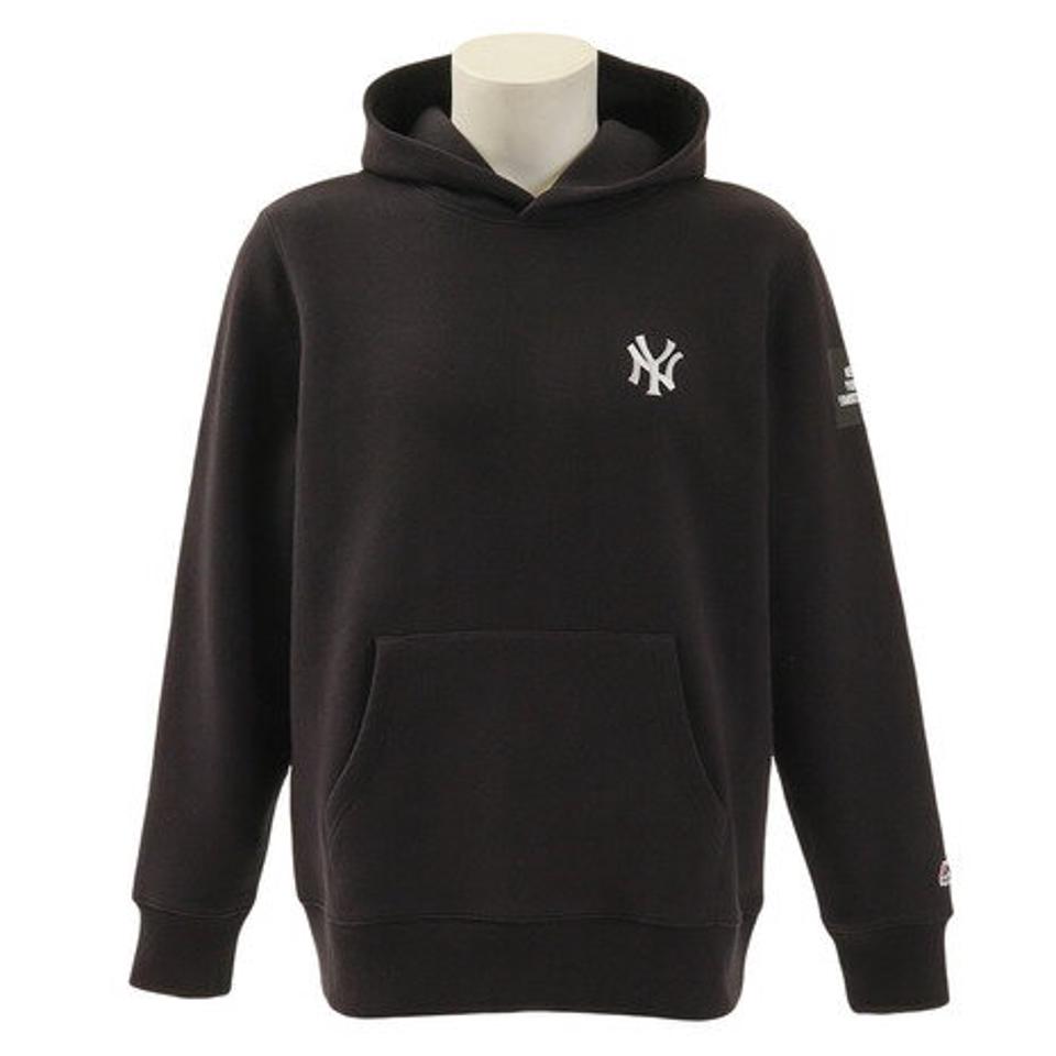 【10%オフクーポン 9/8まで】MJ・MLB(MJ・MLB) NYフードプリントウェイトパーカー MM06-NY-9F13-BK (メンズ)