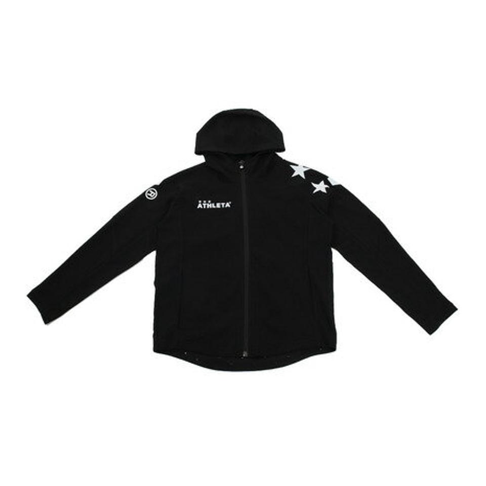 アスレタ(ATHLETA)(キッズ)ジュニア ウェア ライトスウェット ZIPパーカー 3347J 黒 スポーツウェア