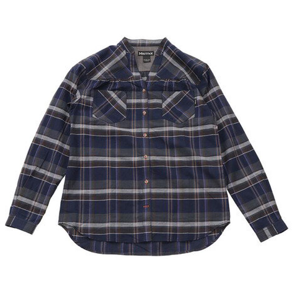 マーモット(Marmot) シーエルプラッドスキッパーネックシャツ TOWPJB75 NV (レディース)