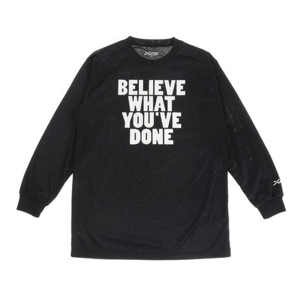 エックスティーエス(XTS) ジュニア ドライ 吸汗速乾 長袖Tシャツ 751G0ES1638 BLK バスケットボールウェア ロンT (キッズ)