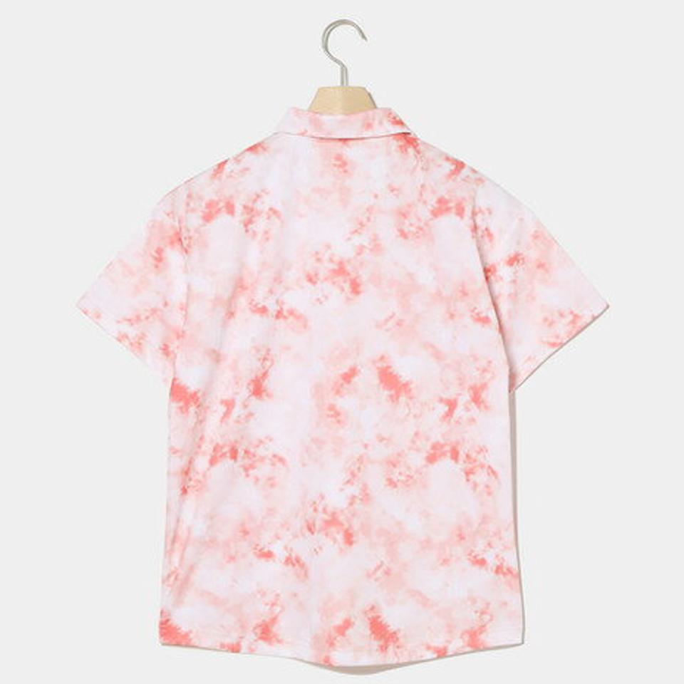 ROSASEN ゴルフウェア さらっと爽やか A-Line タイダイプリント 半袖シャツ 048-26342-073 (レディース)