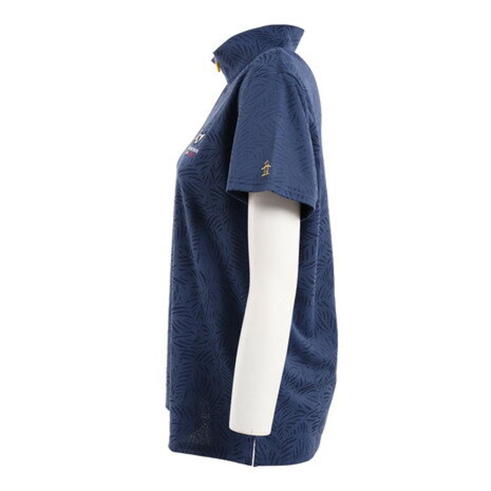 マンシングウエア(MUNSING WEAR) ゴルフウェア ジャガード ハーフジップ半袖シャツ MGWTJA02CH (レディース)