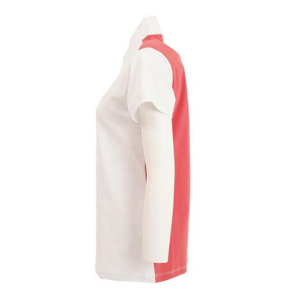 デサントゴルフ（DESCENTEGOLF） ゴルフウェア 吸汗速乾 UVカット はっ水 リサイクルソロテックス ハーフジップ半袖Tシャツ DGWTJA05 WH00 （レディース）