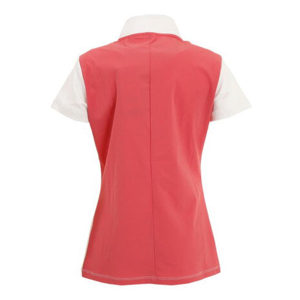 デサントゴルフ（DESCENTEGOLF） ゴルフウェア 吸汗速乾 UVカット はっ水 リサイクルソロテックス ハーフジップ半袖Tシャツ DGWTJA05 WH00 （レディース）