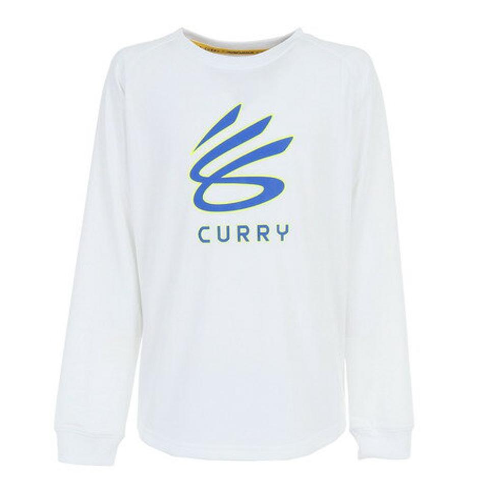 アンダーアーマー（UNDER ARMOUR） バスケットボールウェア カリー テック ロングスリーブTシャツ 1375354 100 （キッズ）