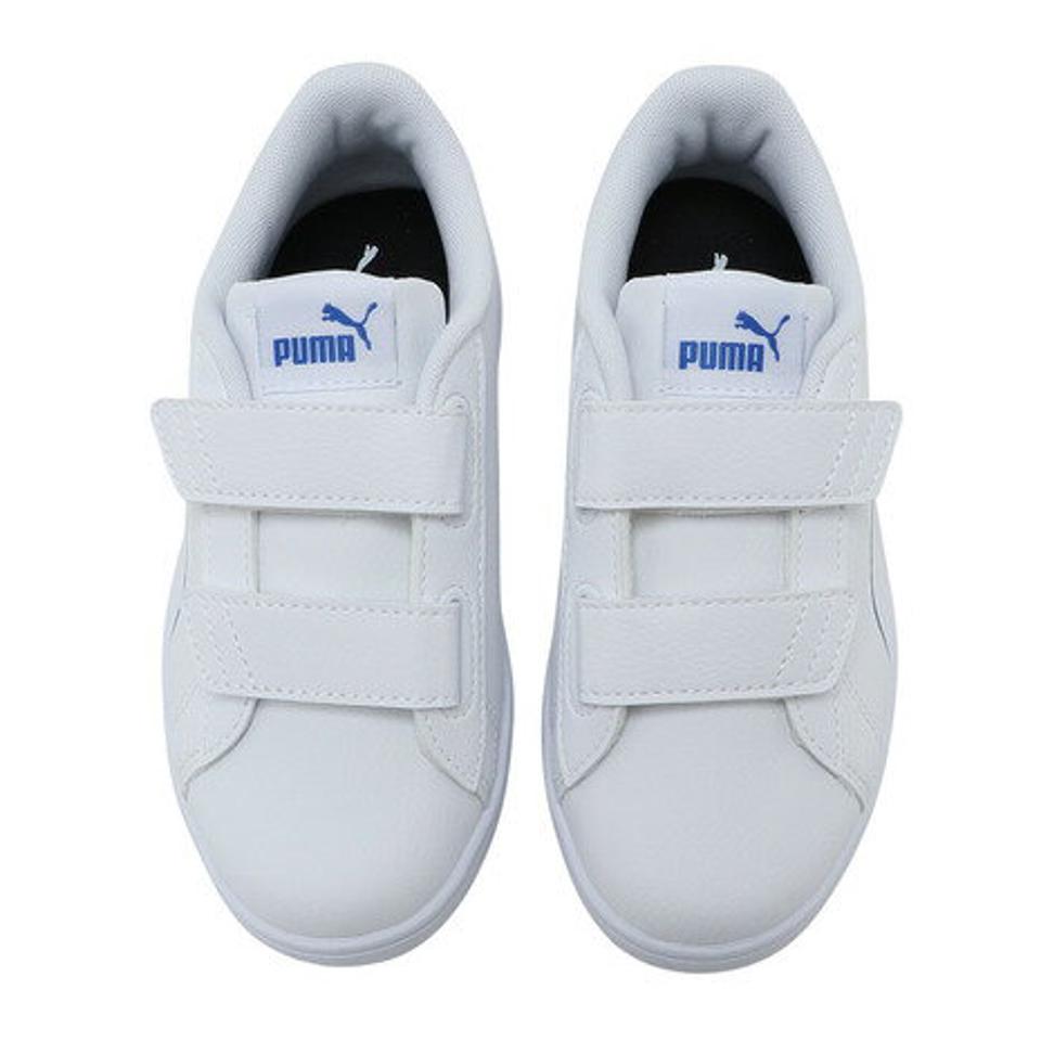 プーマ（PUMA）（キッズ）スニーカー ジュニア 白 黒 スマッシュ V2 ホームスクール V PS ホワイト ブラック 386200