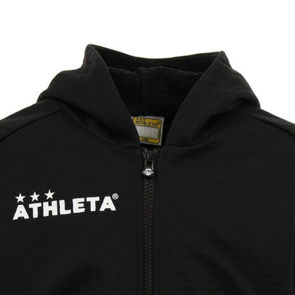アスレタ(ATHLETA)(キッズ)ジュニア ウェア 防風 スウェットジップパーカー 3343J 黒 スポーツウェア
