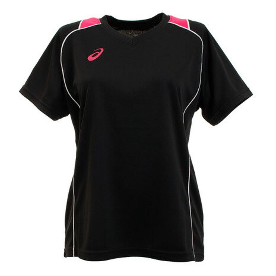 アシックス(ASICS) プラクティスシャツ ハーフスリーブ XW6418.9001 バレーボールウェア スポーツウェア (レディース)