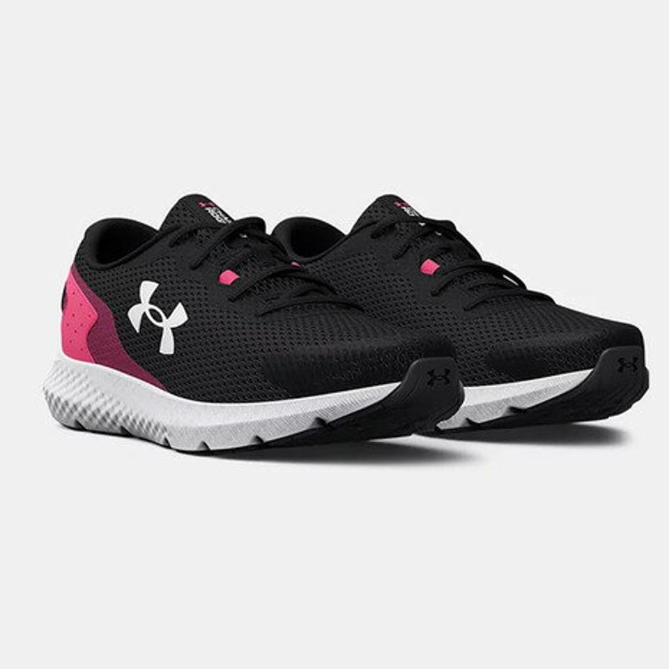 アンダーアーマー（UNDER ARMOUR）（レディース）ランニングシューズ チャージド ローグ3 ブラック ピンク 3024888 004 スニーカー