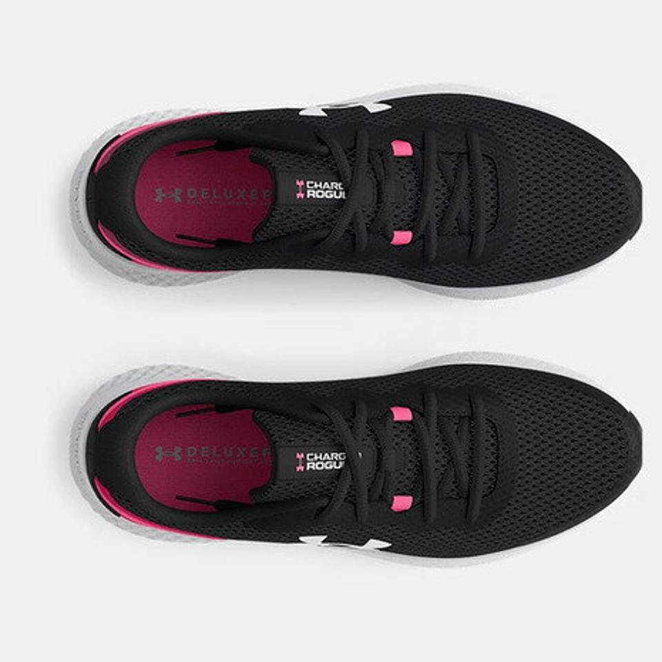 アンダーアーマー（UNDER ARMOUR）（レディース）ランニングシューズ チャージド ローグ3 ブラック ピンク 3024888 004 スニーカー