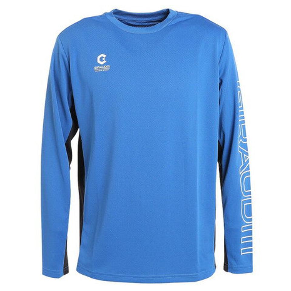 【10%OFFクーポン 12/16まで】ジローム(GIRAUDM)(メンズ)サッカー フットサルウェア ロングスリーブ プラシャツ 741GM1UK7657 BLU