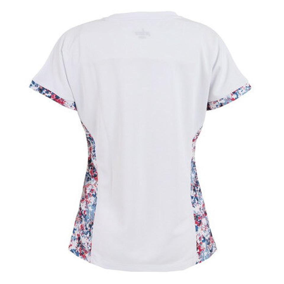 プリンス(PRINCE)(レディース)テニスウェア レディース ゲームシャツ WF2090 146 WHT Tシャツ 吸汗速乾 UVケア