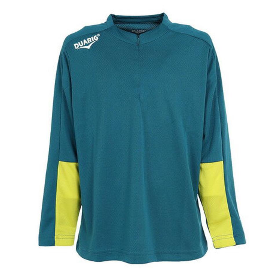 デュアリグ(DUARIG) サッカーウェア ジュニア ドライプラス 長袖ハーフジッププラクティスシャツ 742D1UK7687 DGRN (キッズ)