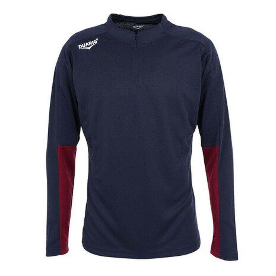 デュアリグ(DUARIG)(メンズ)サッカーウェア ドライプラス 長袖ハーフジッププラクティスシャツ 741D1UK7604 NVY