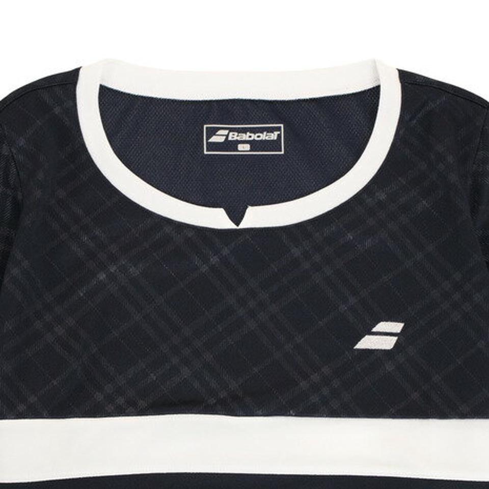 バボラ(BABOLAT)(レディース)テニスウェア レディース PURE SHORT SLEEVE SHIRT BWG2375 GR 吸汗速乾 UVケア