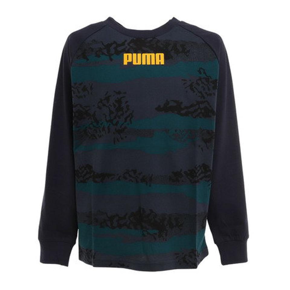 プーマ（PUMA）（キッズ）長袖Tシャツ ALPHA 671900 43 NVY