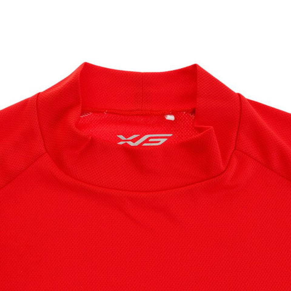 エックスティーエス(XTS) 野球 アンダーシャツ 半袖 ドライプラス ハイネック インナー シャツ 723G8ES2907 赤