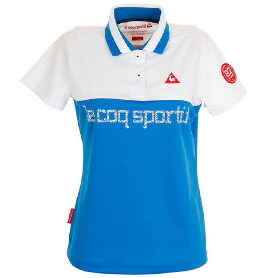 【最大5点購入で20%OFFクーポン対象!8/25まで】ルコックスポルティフ ゴルフ(レディース) ゴルフウェア 吸汗 胸切替半袖シャツ QGWPJA31XB