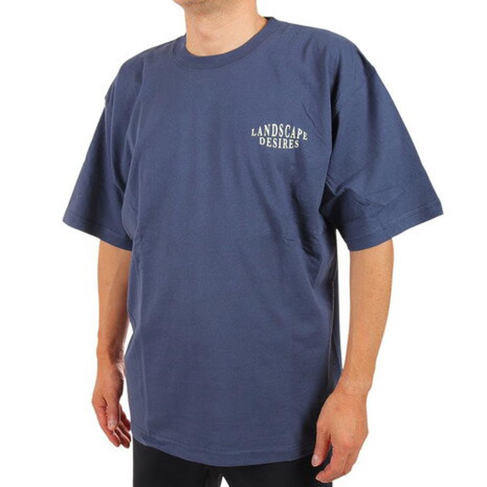 エスエーエス（SAS）（メンズ）半袖プリントTシャツ LANDSCAPE DESIRES SAS2147204-79:NAVY