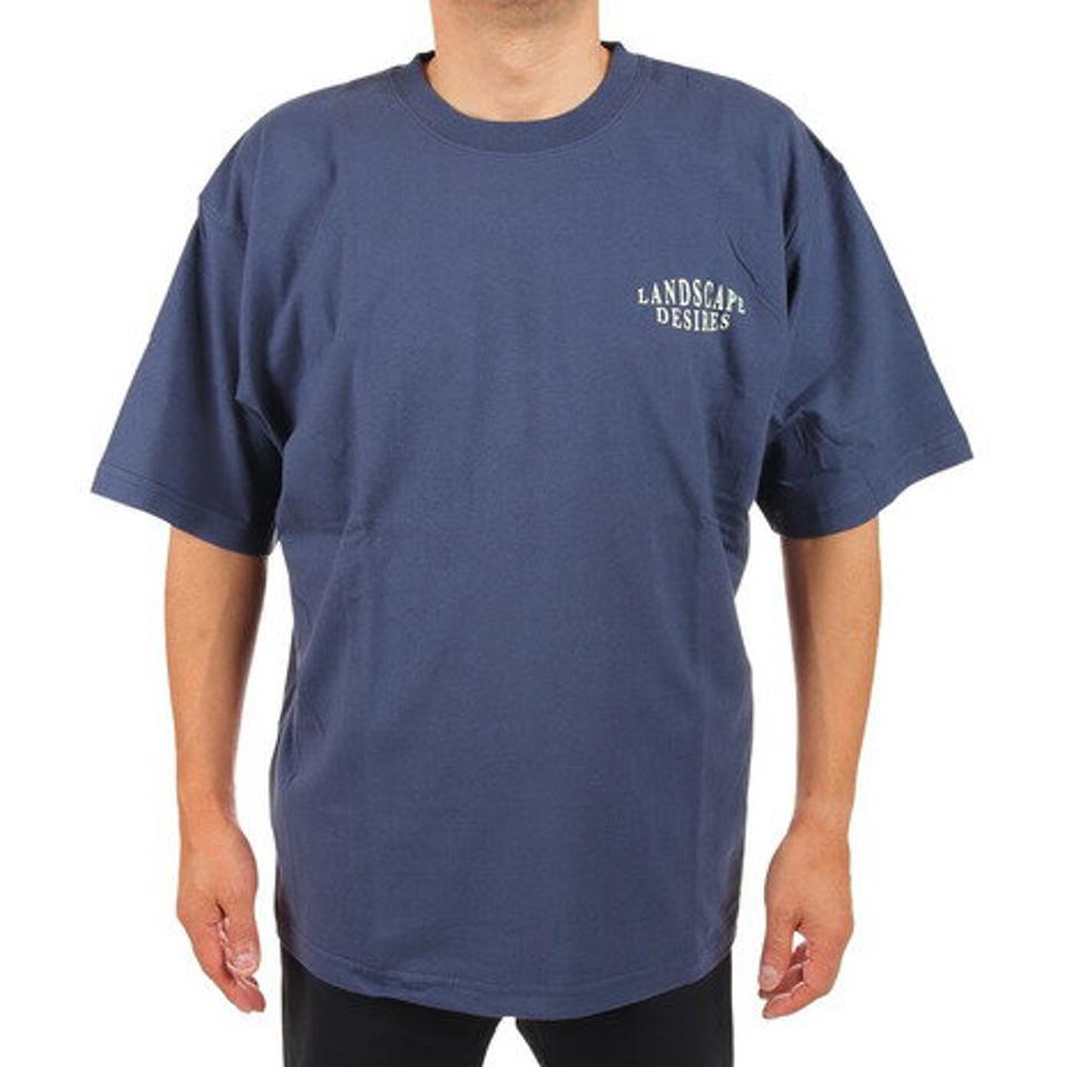 エスエーエス（SAS）（メンズ）半袖プリントTシャツ LANDSCAPE DESIRES SAS2147204-79:NAVY