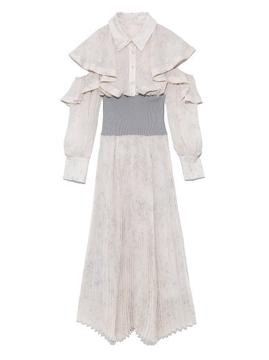 ウエストリブシャツワンピース