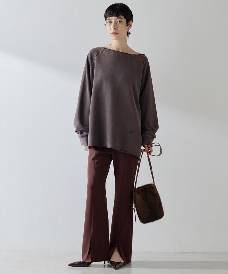 フロントスリットパンツ