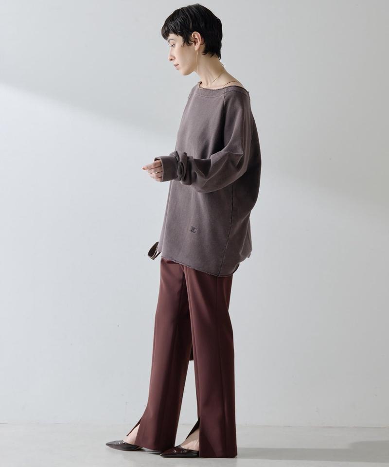 フロントスリットパンツ