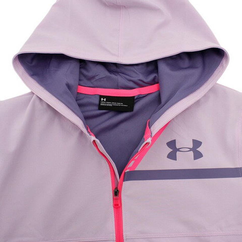 【10/26 10:00〜10/28 23:59迄 エントリー＆対象3店舗買い回りで最大P10倍！】アンダーアーマー（UNDER ARMOUR） ジャージーラインド ウーブンフルジップパーカー 1323874 PUA/PUL AT オンライン価格 （キッズ）