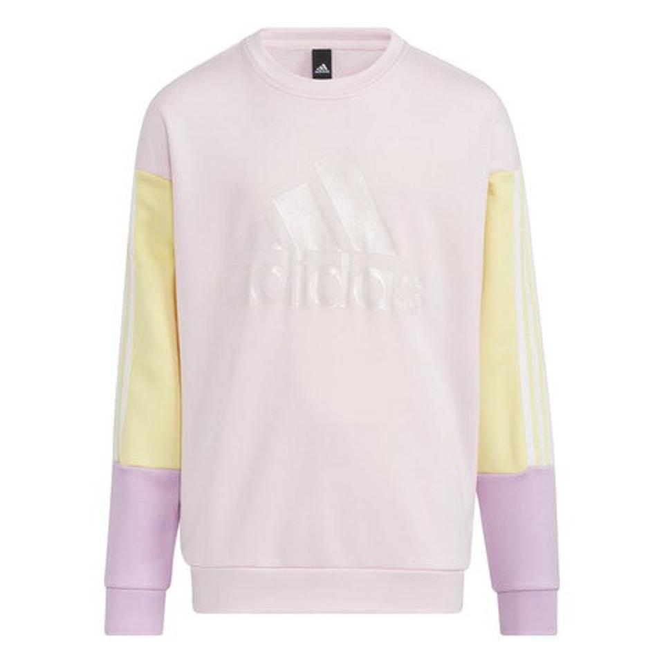 アディダス（adidas）（キッズ）ジュニア カラーブロック ニット クルーネックスウェット SS069-HM7184