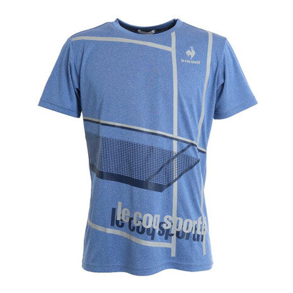 ルコック スポルティフ(Lecoq Sportif) テニスウェア 杢 プラクティスシャツ QTMTJA03 SBL (メンズ)
