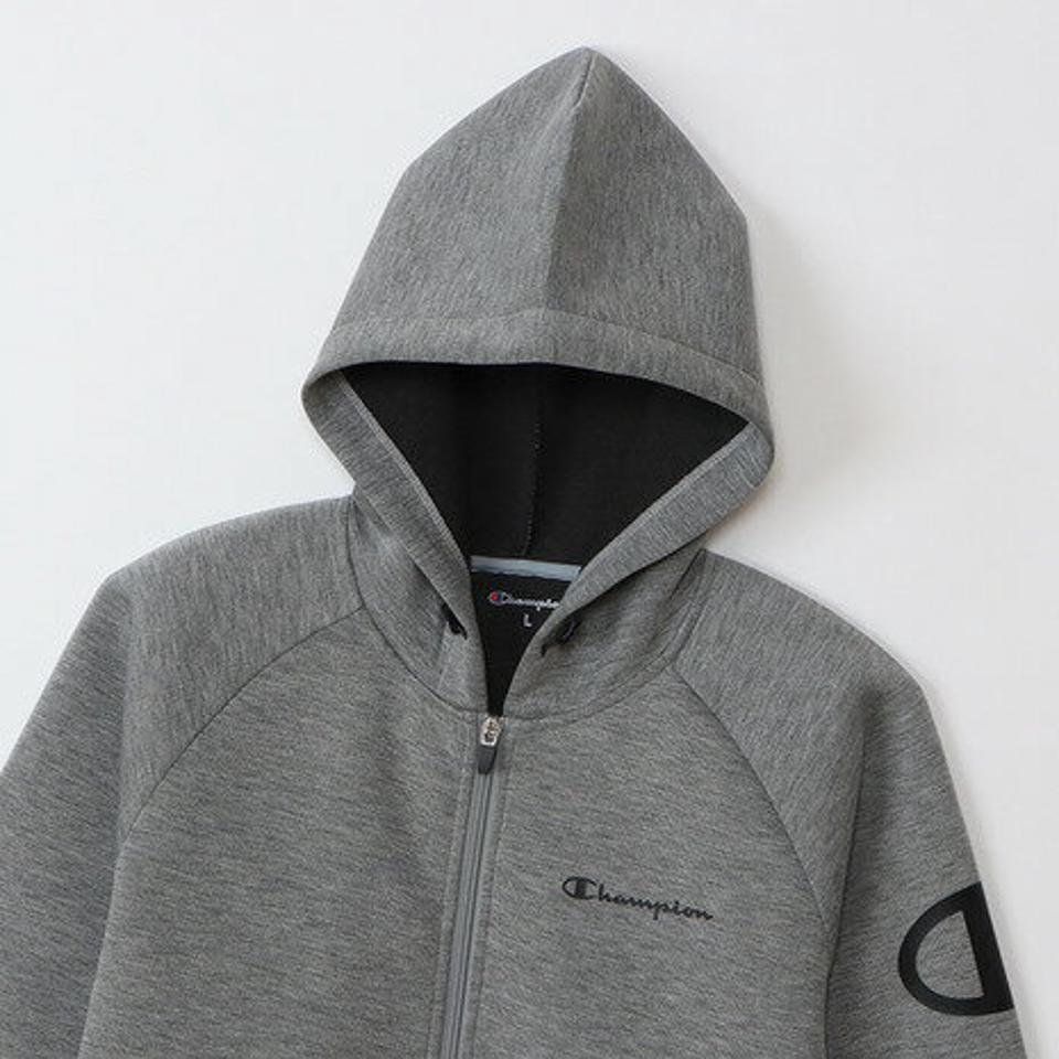 チャンピオン（CHAMPION）（メンズ）テックウィーブ 3LS ジップフーデッドスウェットシャツ C3-WS110 070