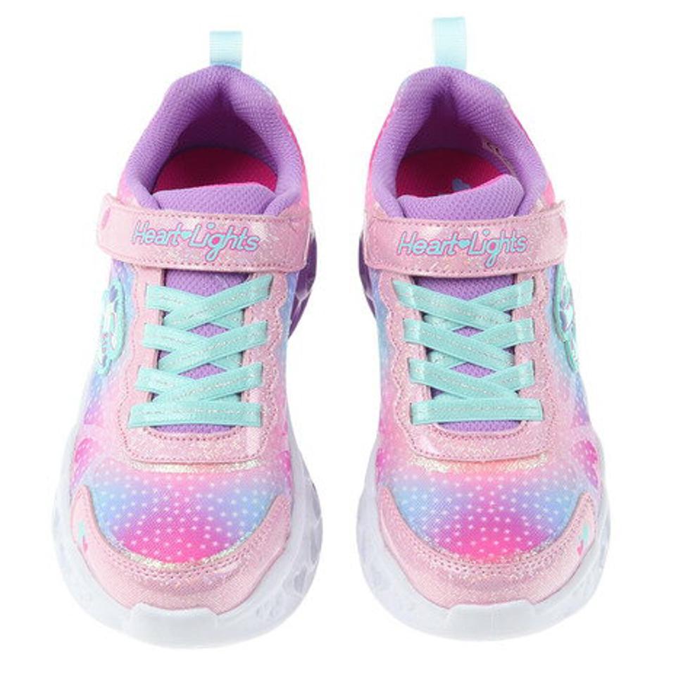 スケッチャーズ（SKECHERS）（キッズ）スニーカー ジュニア ピンク フリッターハートライツシンプリィラブ FLUTTER HEART LIGHTS SIMPLY LOVE 302315L-PKMT