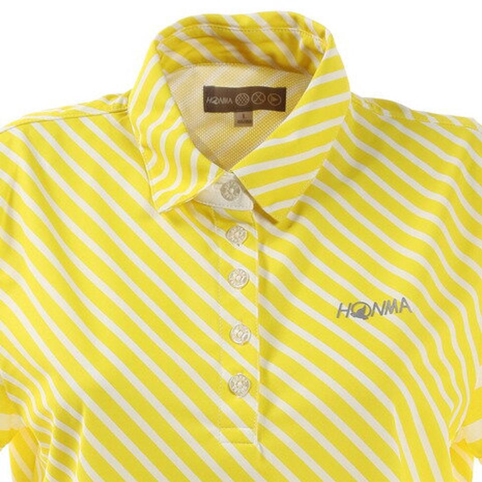 本間ゴルフ(HONMA) ゴルフウェア H1 STRIPE 半袖ポロシャツ 036-734172-YE (レディース)