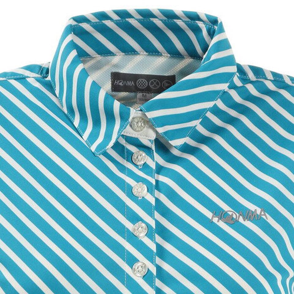 本間ゴルフ(HONMA) ゴルフウェア H1 STRIPE 半袖ポロシャツ 036-734172-GR (レディース)