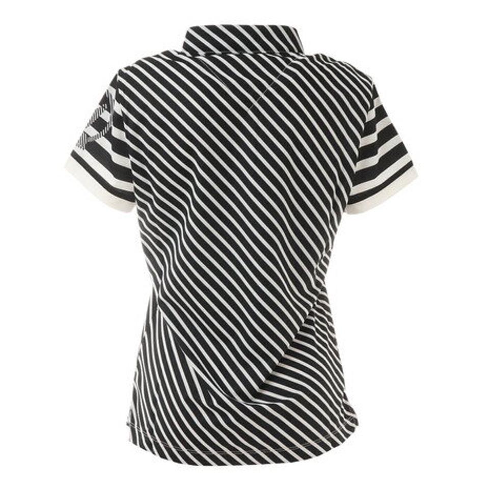 本間ゴルフ(HONMA) ゴルフウェア H1 ストライプ ショートスリーブシャツ 036-734172-BK (レディース)