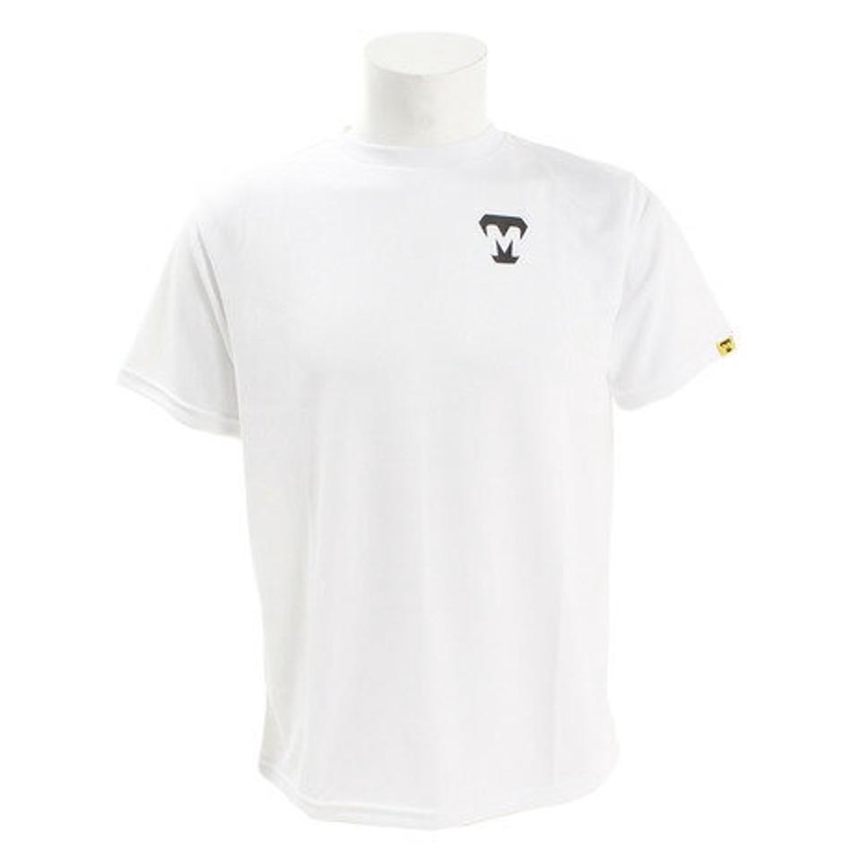 美津和タイガー（mitsuwa-tiger）（メンズ）Tシャツ 半袖 メッセージ 不撓不屈 MT7GSA02-010 【野球 スポーツ ウェア 一般】