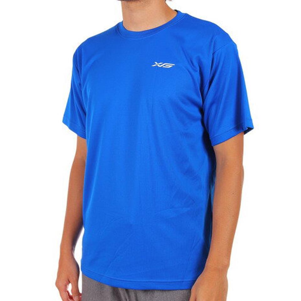 【2点で10%OFFクーポン対象！4/28まで】エックスティーエス（XTS） ドライプラス 半袖Tシャツ 740G0ES8866 BLU 卓球ウェア