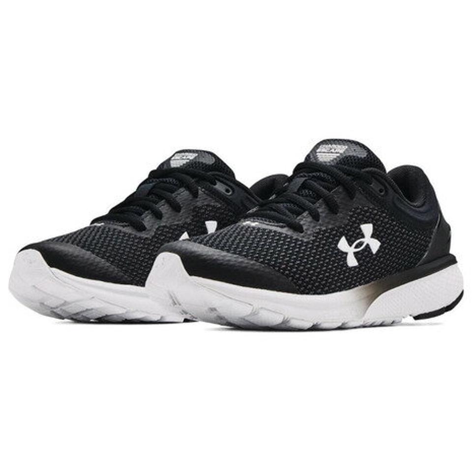 【6/5 24h限定 エントリー＆対象4店舗買い回りで最大P10倍！】アンダーアーマー（UNDER ARMOUR）（レディース）ランニングシューズ 黒 3024913 001 チャージドエスケープ3 ビッグロゴ ブラックスニーカー