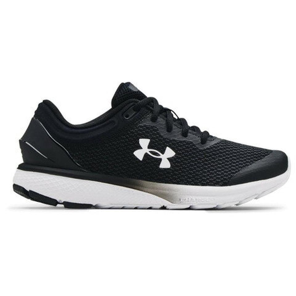 【6/5 24h限定 エントリー＆対象4店舗買い回りで最大P10倍！】アンダーアーマー（UNDER ARMOUR）（レディース）ランニングシューズ 黒 3024913 001 チャージドエスケープ3 ビッグロゴ ブラックスニーカー