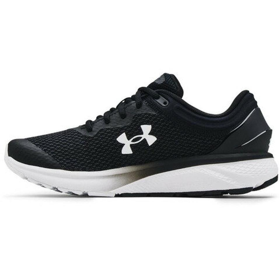 【6/5 24h限定 エントリー＆対象4店舗買い回りで最大P10倍！】アンダーアーマー（UNDER ARMOUR）（レディース）ランニングシューズ 黒 3024913 001 チャージドエスケープ3 ビッグロゴ ブラックスニーカー