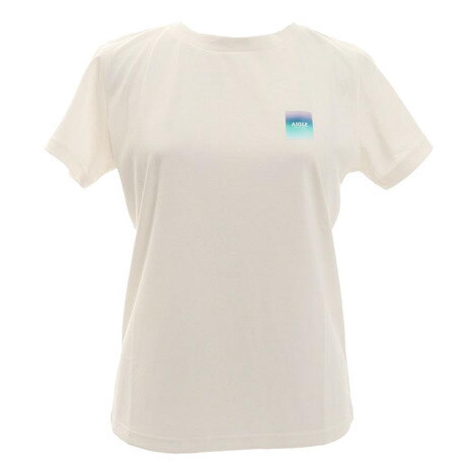 エーグル（AIGLE）（レディース）半袖Tシャツ ドライミックス ロゴTシャツ ZTF074J-001