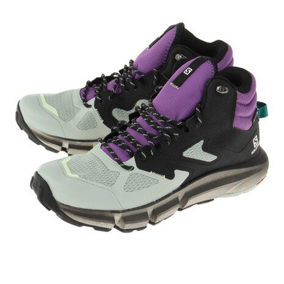 サロモン（SALOMON）（メンズ）PREDICT HIKE MID GORE-TEX Black Aqua Gray L41461000 トレッキングシューズ 登山靴 アウトドア ハイキング 防水 ハイカット
