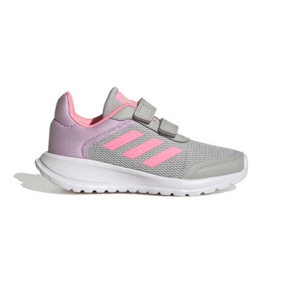 アディダス（adidas）（キッズ）ジュニア スニーカー グレー ピンク LUT34-GZ6693 テンソーラン ランニングシューズ
