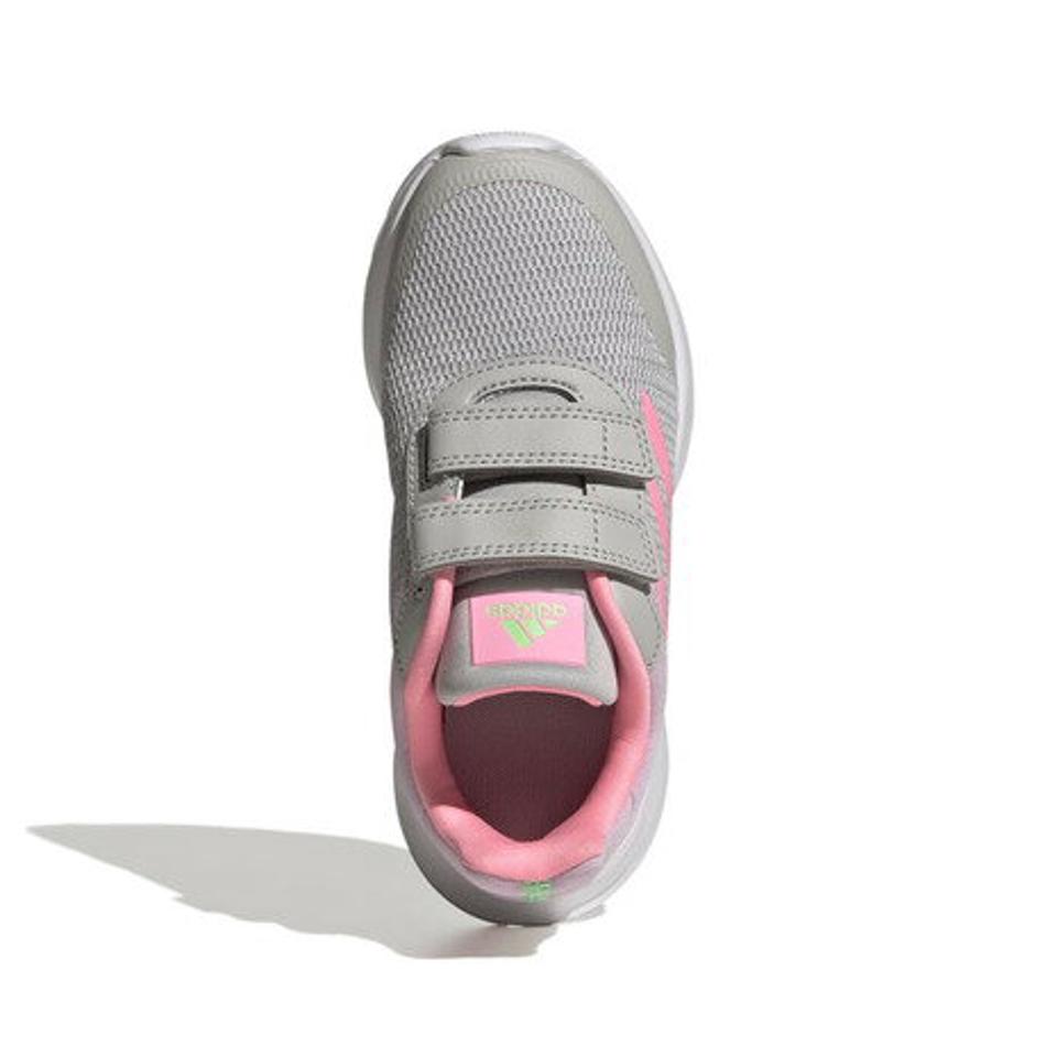 アディダス（adidas）（キッズ）ジュニア スニーカー グレー ピンク LUT34-GZ6693 テンソーラン ランニングシューズ