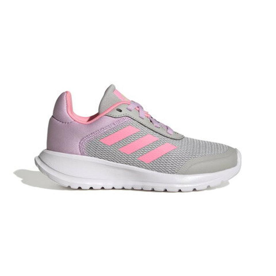 アディダス（adidas）（キッズ）ジュニア スニーカー グレー ピンク LUT31-GZ6687 テンソーラン ランニングシューズ