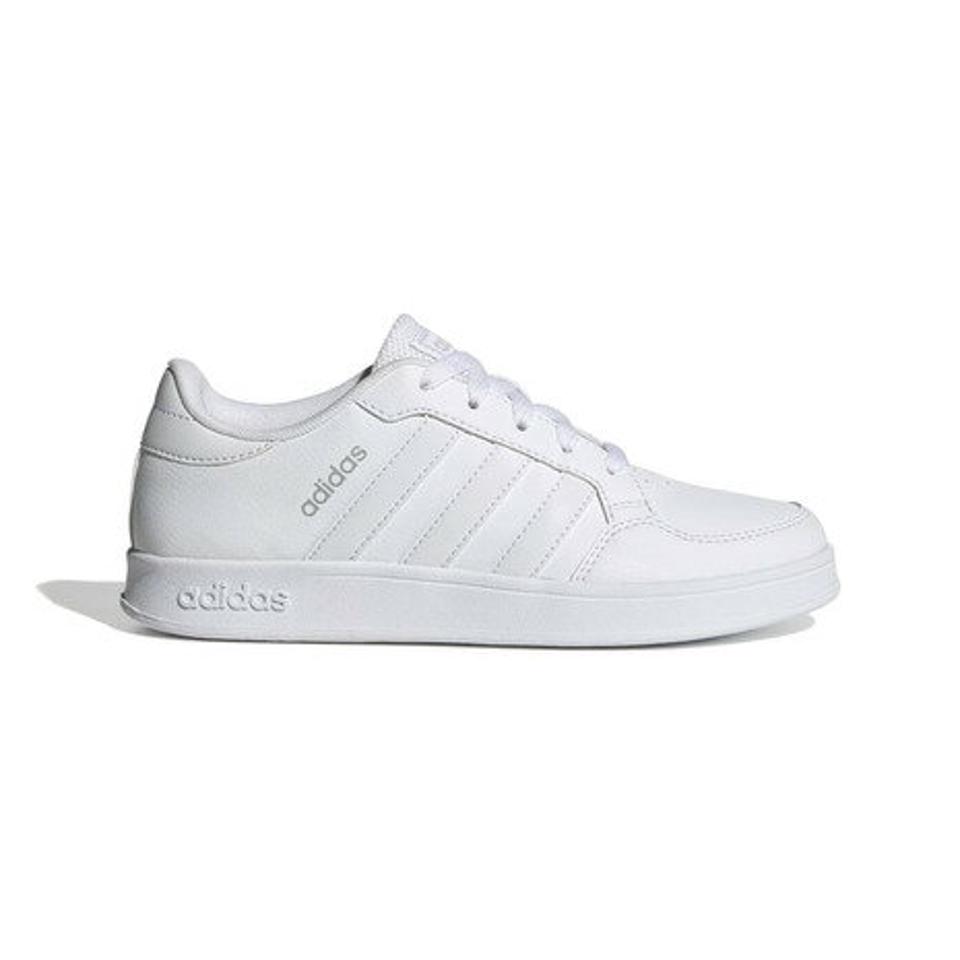 アディダス（adidas） BREAKNET ホワイト 白 LEO89-FY9504 ジュニア スニーカー スポーツシューズ カジュアル シンプル 通学 学生 運動 靴 子供 （レディース）