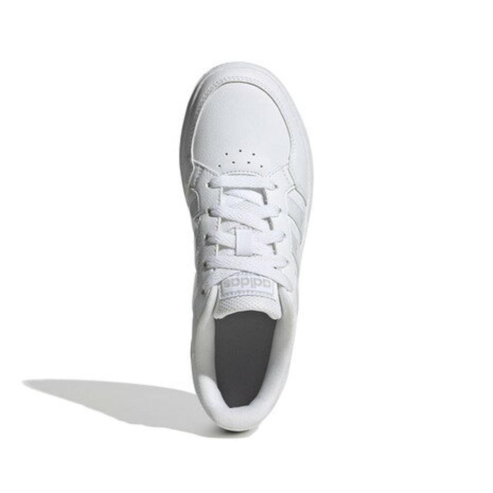 アディダス（adidas） BREAKNET ホワイト 白 LEO89-FY9504 ジュニア スニーカー スポーツシューズ カジュアル シンプル 通学 学生 運動 靴 子供 （レディース）