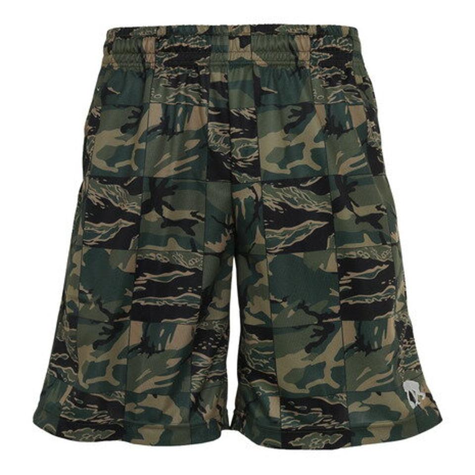 【10%OFFクーポン対象!11/9まで】エゴザル(EGOZARU)(メンズ、レディース)バスパン バスケットボールウェア パッチワーク カモ ショートパンツ EZHP-F2204-179