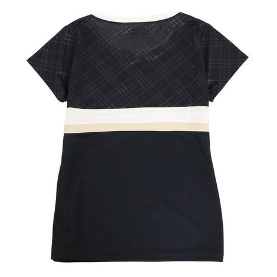 バボラ(BABOLAT)(レディース)テニスウェア レディース PURE SHORT SLEEVE SHIRT BWG2375 NV 吸汗速乾 UVケア