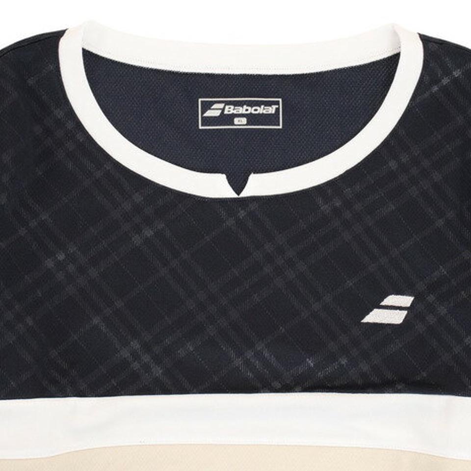 バボラ(BABOLAT)(レディース)テニスウェア レディース PURE SHORT SLEEVE SHIRT BWG2375 NV 吸汗速乾 UVケア